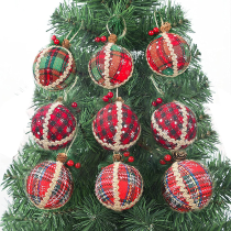 Merry Christmas 6 Pieces 8cm Pine Cones Christmas Tree Ornaments Hanging Balls Decoration