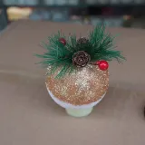 Merry Christmas 6 Pieces 8cm Pine Cones Christmas Tree Ornaments Hanging Balls Decoration