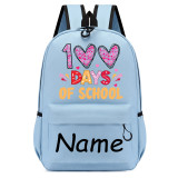 Primary School Pupil Bags Name Custom 100 Days of School School Bags