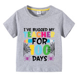 Toddler Kids Boys Tops I Have Bugged My Teacher for 100 Days Boy Students T-shirts