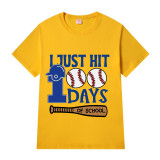 Youth Tops I Just Hit 100 Days of School Baseball Sports High School Students T-shirts