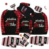 Christmas Matching Family Pajamas Luminous Glowing Christmas with My Tube Red Plaids Pajamas Set