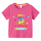 Toddler Kids Girls Tops First Day of XXst Grade Girl Students T-shirts