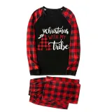 Christmas Matching Family Pajamas Luminous Glowing Christmas with My Tube Red Plaids Pajamas Set