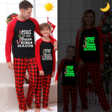 Christmas Matching Family Pajamas Luminous Glowing Jesus Is The Reason Red Pajamas Set