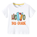 Toddler Kids Girls Tops Tops Hello xxst Grade Girl Students T-shirts