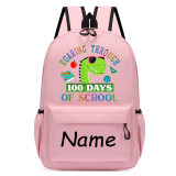 Primary School Pupil Bags Name Custom Roaring through 100 Days of School School Bags