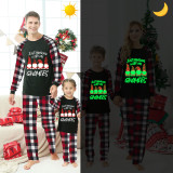 Christmas Matching Family Pajamas Luminous Glowing Hanging with My Gnomies Red Pajamas Set