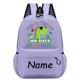 Primary School Pupil Bags Name Custom Roaring through 100 Days of School School Bags