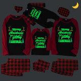 Christmas Matching Family Pajamas Luminous Glowing Christmas Tree Antler Red Pajamas Set
