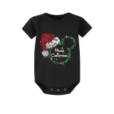 Christmas Matching Family Pajamas Luminous Glowing Cartoon Mouse Hat Red Short Pajamas Set