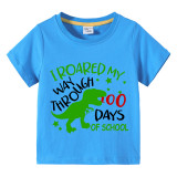 Toddler Kids Boys Tops I Roared My Way Through 100 Days of School Boy Students T-shirts