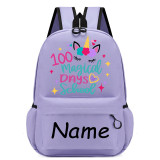 Primary School Pupil Bags Name Custom 100 Magical Days of School School Bags