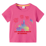 Toddler Kids Girls Tops 100 Magical Days Cartoon Mouse Castle Girl Students T-shirts
