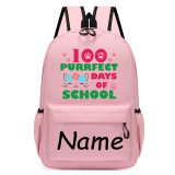 Primary School Pupil Bags Name Custom 100 Purrfect Days Of School School Bags