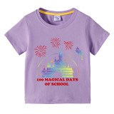 Toddler Kids Girls Tops 100 Magical Days Cartoon Mouse Castle Girl Students T-shirts
