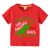Toddler Kids Boys Tops I Roared My Way Through 100 Days of School Boy Students T-shirts