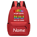 Primary School Pupil Bags Name Custom Poppin My Way through 100 Days of School Bags