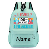 Primary School Pupil Bags Name Custom Level 100 Days of School Unlocked School Bags