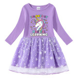 Girls Yarn Skirt 100 Days of Magical Learning Long And Short Sleeve Dress