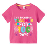 Toddler Kids Girls Tops I Have Bugged My Teacher for 100 Days Girl Students T-shirts
