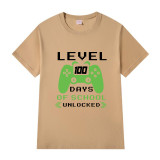Youth Tops 100 Days of School Game 100 Leavel Unlocked High School Students T-shirts