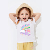 Toddler Kids Girls Tops 100 Magical Days Rainbow Girl Students T-shirts