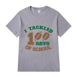 Youth Tops I Trackled 100 Days of School Rugby Sports High School Students T-shirts