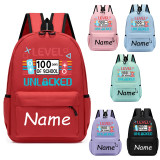 Primary School Pupil Bags Name Custom Level 100 Days of School Unlocked School Bags