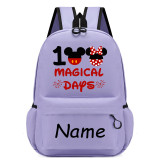 Primary School Pupil Bags Name Custom 100 Magical Days Cartoon Mouse School Bags