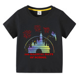 Toddler Kids Boys Tops 100 Magical Days Cartoon Mouse Castle Boy Students T-shirts