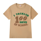 Youth Tops I Trackled 100 Days of School Rugby Sports High School Students T-shirts