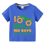 Toddler Kids Boys Tops Crushed 100 Days of School Boy Students T-shirts