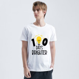 Youth Tops 100 Days of School Brighter Happy 100th Day of High School Students T-shirts