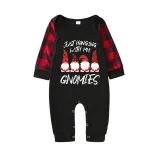 Christmas Matching Family Pajamas Luminous Glowing Hanging with My Gnomies Red Plaids Pajamas Set