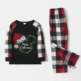 Christmas Matching Family Pajamas Luminous Glowing Cartoon Mouse Hat Red Pajamas Set