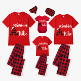 Christmas Matching Family Pajamas Luminous Glowing Christmas with My Tube Red Short Pajamas Set