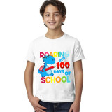 Toddler Kids Boys Tops Roaring into 100 Days of School Boy Students T-shirts