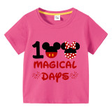 Toddler Kids Girls Tops 100 Magical Days Cartoon Mouse Girl Students T-shirts