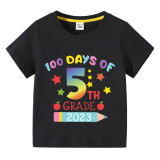 Toddler Kids Boys Tops Name Custom First Day of XXst Grade Boy Students T-shirts