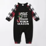 Christmas Matching Family Pajamas Luminous Glowing Jesus Is The Reason Red Pajamas Set
