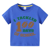 Toddler Kids Boys Tops I Tackled 100 Days of School Boy Students T-shirts
