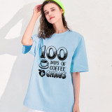 Youth Tops 100 Days of School Coffee & Chaos High School Students T-shirts