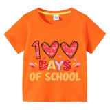 Toddler Kids Girls Tops 100 Days of School Girl Students T-shirts