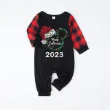 Christmas Matching Family Pajamas Luminous Glowing Cartoon Mouse Black Short Red Pajamas Set