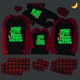 Christmas Matching Family Pajamas Luminous Glowing Jesus Is The Reason Red Pajamas Set