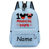 Primary School Pupil Bags Name Custom 100 Magical Days Cartoon Mouse School Bags