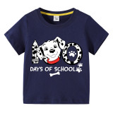 Toddler Kids Boys Tops 100 Days of School Dog Boy Students T-shirts