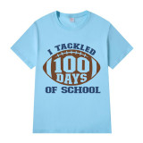 Youth Tops 100 Days of School I Trackled Rugby Sports High School Students T-shirts