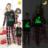 Christmas Matching Family Pajamas Luminous Glowing How Snowflakes Made Red Pajamas Set